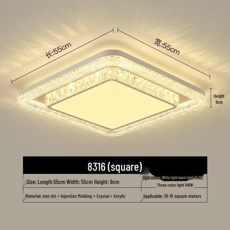 Modern Minimalist Ceiling Light for Living Room, Bedroom, Study, or Dining Room - Round and Super Bright