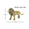 Pure Brass Lion King Figurines Miniature Home Desktop Decoration Ornament Antique Copper Animal Statue Home Decor Accessories