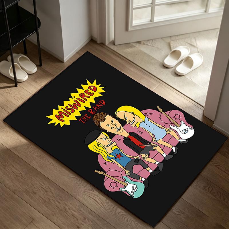 Beavis and Butt‑Head Carpet Non-slip Indoor Mat Suitable for Office Chair Living Room Computer Desk Decorative Home Office Carpet Polyester Fiber Mat