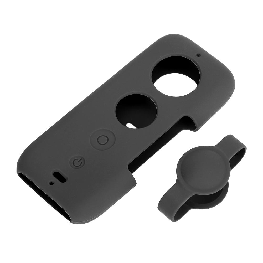 Sports Motion Camera Silicone Protective Case with Lens Cover for Insta360 One XBlack