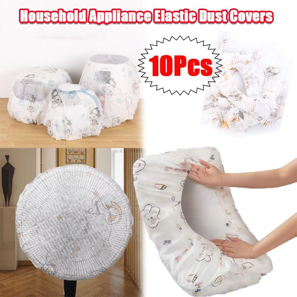 10Pcs Round Head Dustproof Cover Reusable Elastic Dust Covers Durable Electric Fan Cover