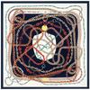 130cm Square Scarf Luxury Brand Twill Silk Scarf For Women Female Chain Design Bandanna Head Large Square Scarves Shawl