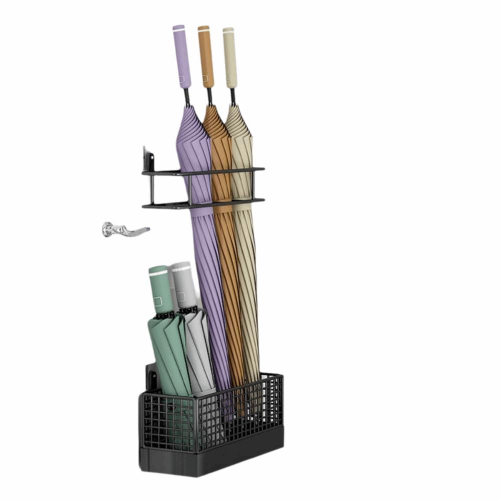 Rust-Resistant Umbrella Holder Wall-Mounted Umbrella Stand Modern Umbrella Storage Rack Dorm