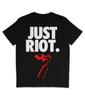Футболка унисекс Just Riot с принтом белого цвета, органический анархист Бэнкси