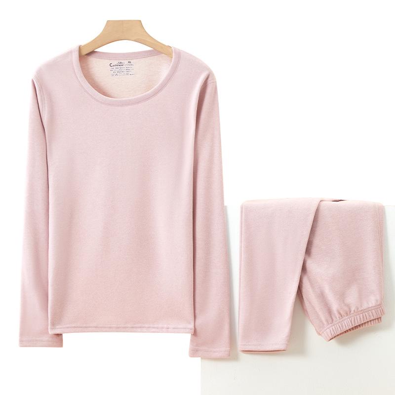 Женский термобелье из кашемира и шелка - круглый вырез, шлифованный бархат, коллекция осень/зима.