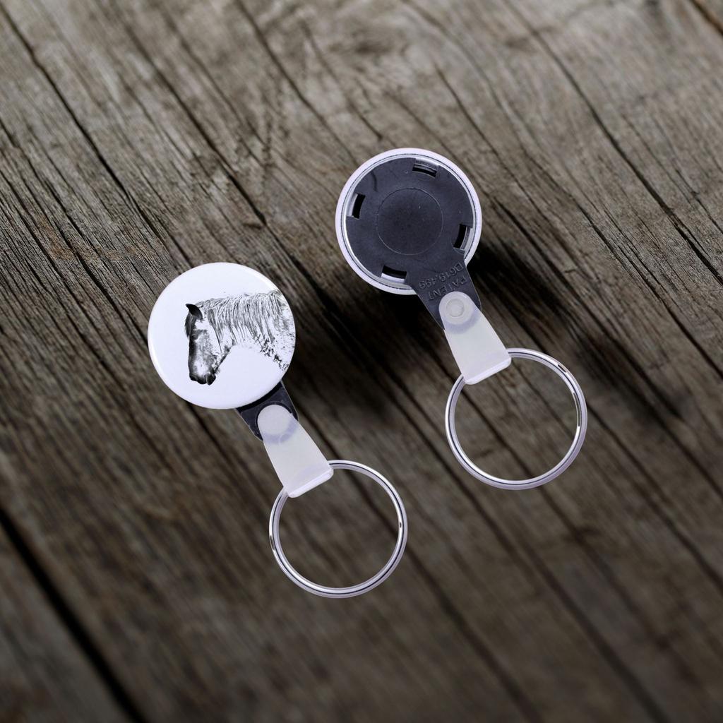Belgian Horse - Unique Keychain with a Horse Picture, Handmade Product, Light and Handy Pendant from Art-Dog Brand