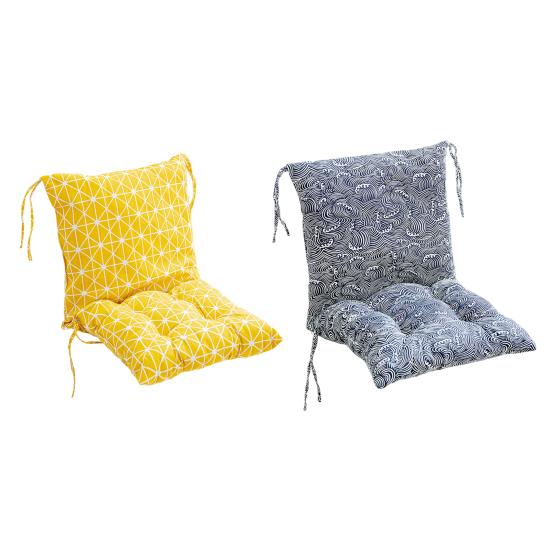 Подушка для кресла с высокой спинкой с геометрическим принтом, подушка для кресла-качалки, подушка для сиденья и спинки с ремешками для уличного кресла для патио