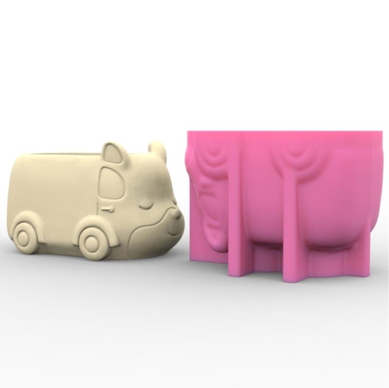 3D DIY Горшки для цветов Форма Силиконовая Форма для Бетона Животное Форма Автомобиля Силиконовые Формы для Ваз для Изготовления Бетонные Подсвечники