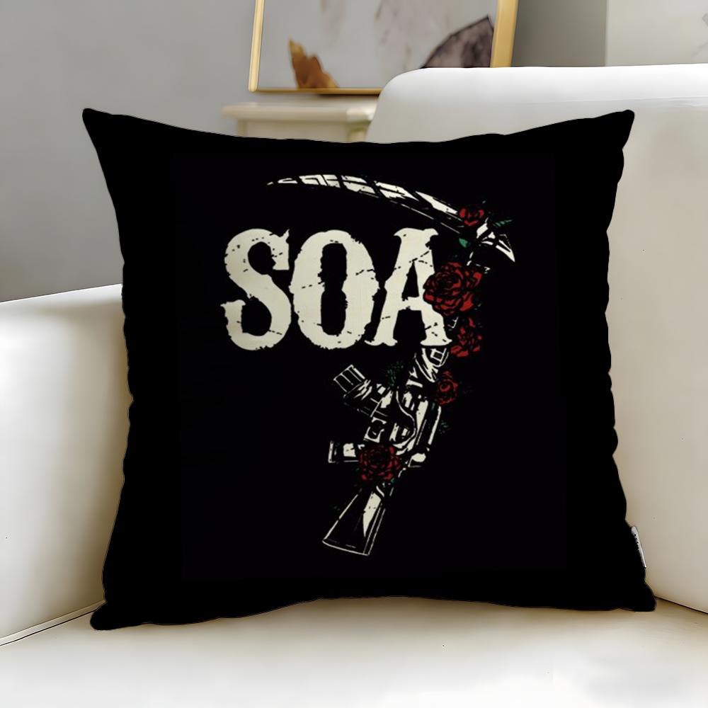 Hot Ssons of Anarchying Cushion Cover Soft EasyWash Pillow Case Versatile for Couch Bed Travel and Office