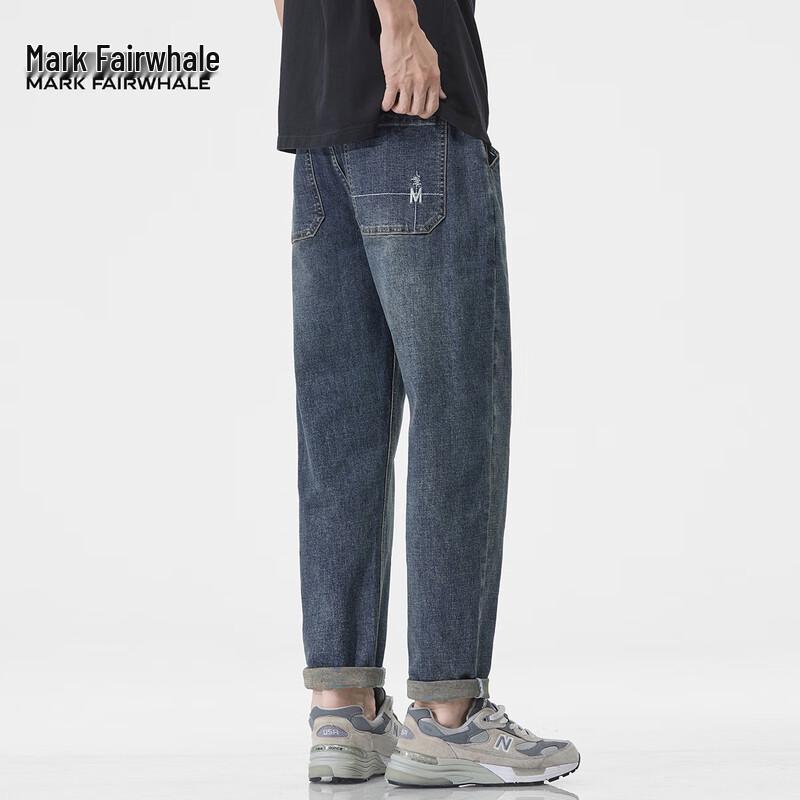 Mark Fairwhale Men's American Retro Loose Straight Jeans