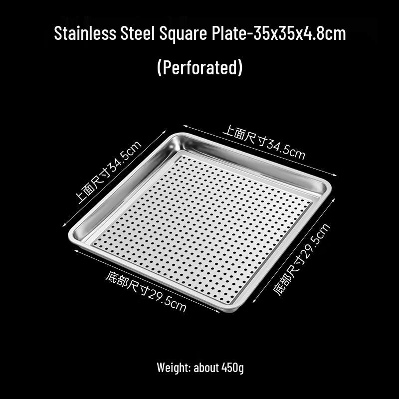 Youde 304 Stainless Steel Perforated Square Tray