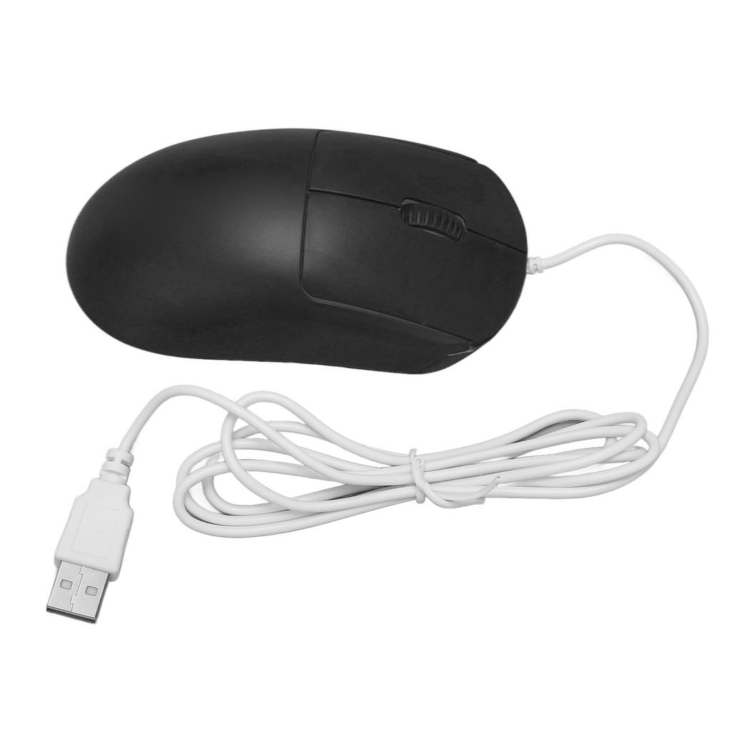 Wired Mouse Optical 1200DPI USB Port Ergonomic Design Plug and Play Computer Mouse for Laptops