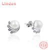 Линдон стерлингового серебра 925 пробы синтетический жемчуг серьги серьги-капли для женщин подарки на свадьбу