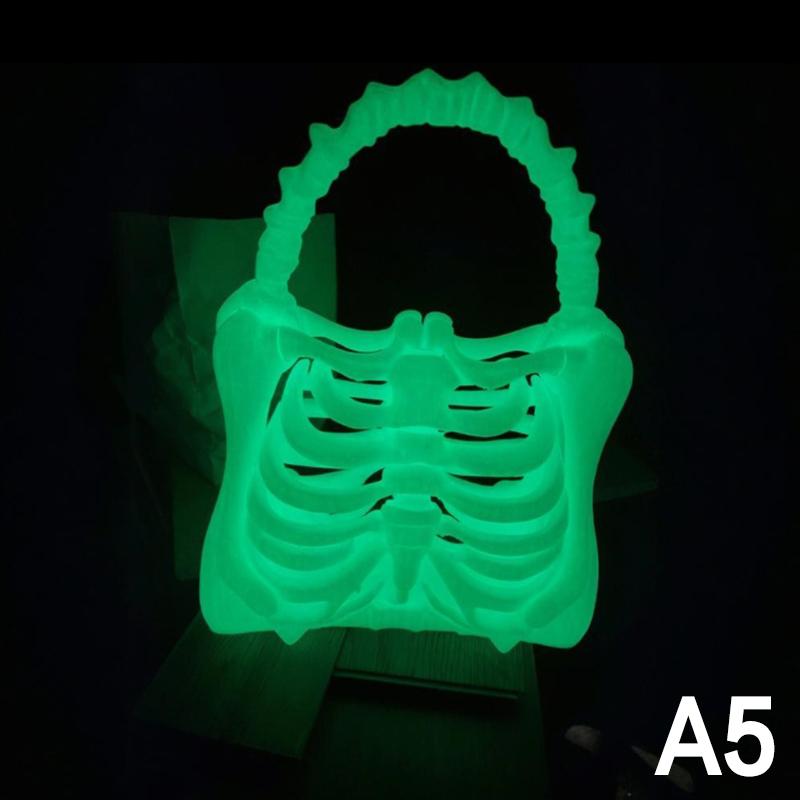 Сумка в виде кости скелета, напечатанная на 3D-принтере, готический кошелек-скелет, жуткая реалистичная сумочка в виде грудной клетки, функциональный карман, тематическая вечеринка на Хэллоуин