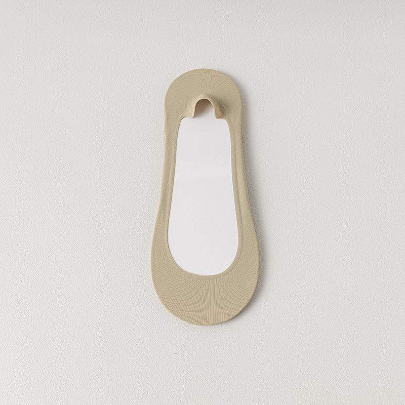 Ледяной шелк Носки-лодочки С мягкой подошвой Силиконовые Противоскользящие Толстая губчатая подошва Мягкие Удобные Амортизирующие Невидимые носки для высоких каблуков