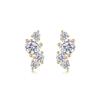 S925 Silver Earrings Moissanite Stud Earrings Ins Wind Earrings Jewelry 15154