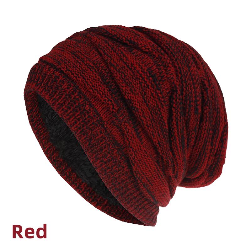 Fashion Knit Autumn Winter Crochet Solid Warm Baggy Beanie Hat Slouch Cap Ski Cap Christmas Gift Women Men