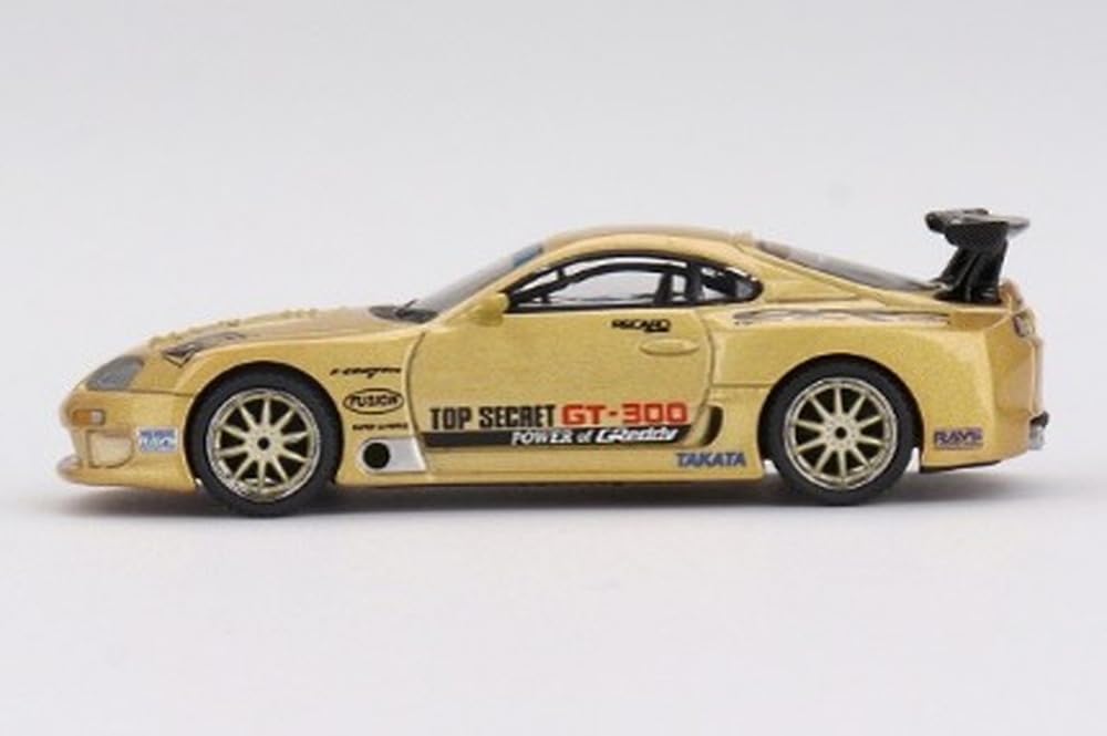 MINI GT Scale Toyota Supra Top Secret Gold Finished Product 1/64 (A80) GT-300 (Right-Hand Drive) MGT00961-BL