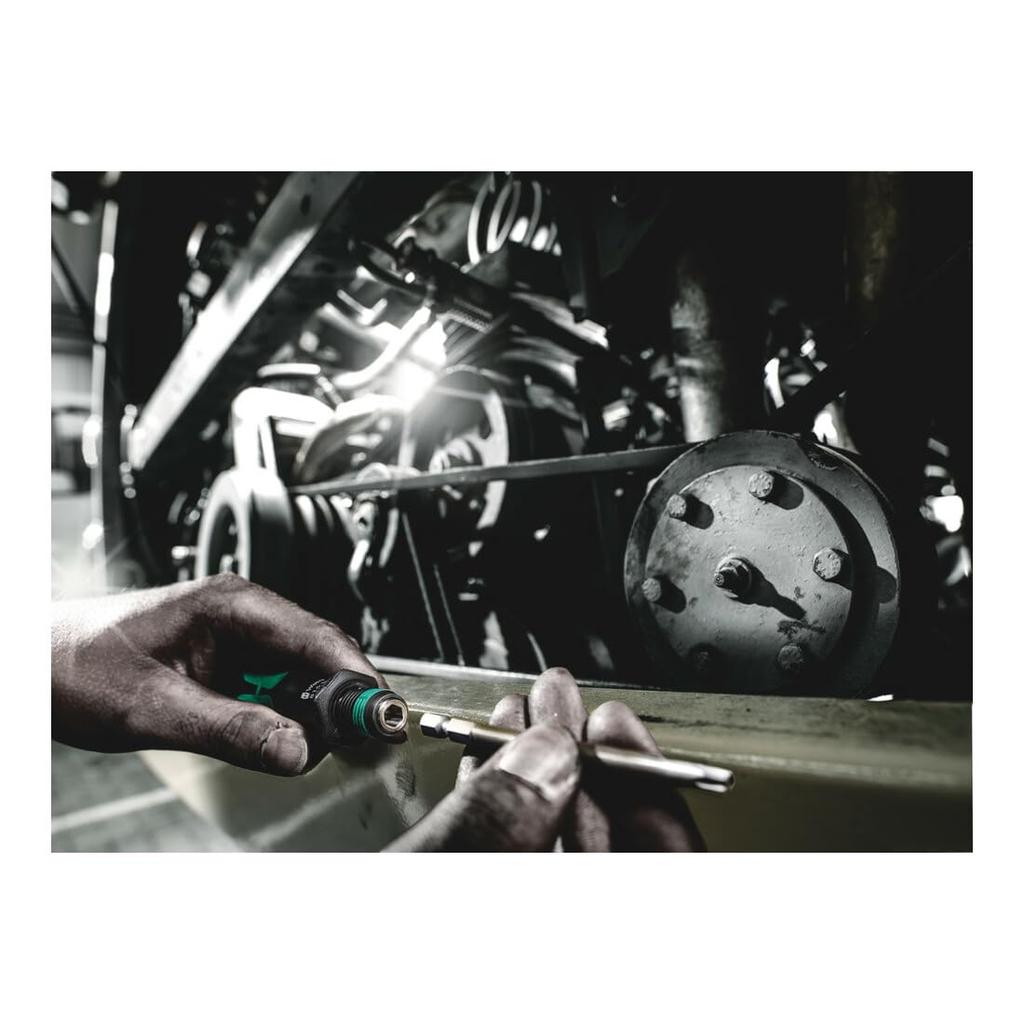 WERA Rapidaptor Driver 119mm Overall 073540 Quick-Release Handle, 6.35mm Drive, Length,