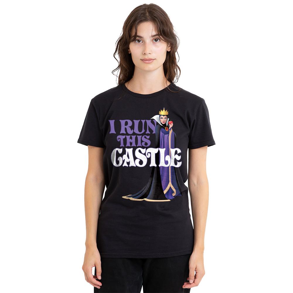 Disney Villains Unisex Adult I Run This Castle Evil Queen Mothers Day T-Shirt