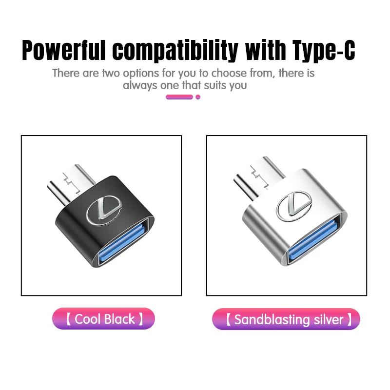2026 Hot Interior Stickers Car Type-C To USB 3.0 Interface Mini Converter Charging Adapter For Lexus F SPORT ES RX NX LS UX LM L