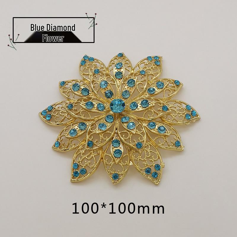 Luxury Gold Rhinestone Flower Pendant: DIY 3D Painting Frame