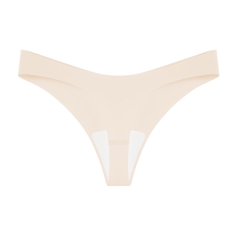 Women's Ice Silk Yoga Sports Thong with No Trace, Thin Design, Low Waist, Pure Cotton Crotch, Antibacterial Crotch, No Hip Clip, Women's Thong