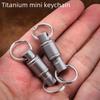 Titanium Alloy Double Quick Buckle Keychain – Suitable for Men and Women