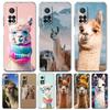 Чехол для телефона для Xiaomi Poco X6 X5 NFC X3 F6 F5 Pro F4 F3 M3 14 13T 12T 12 13 Lite 11 Mi 5G Прозрачный чехол Кавайная Альпака милый