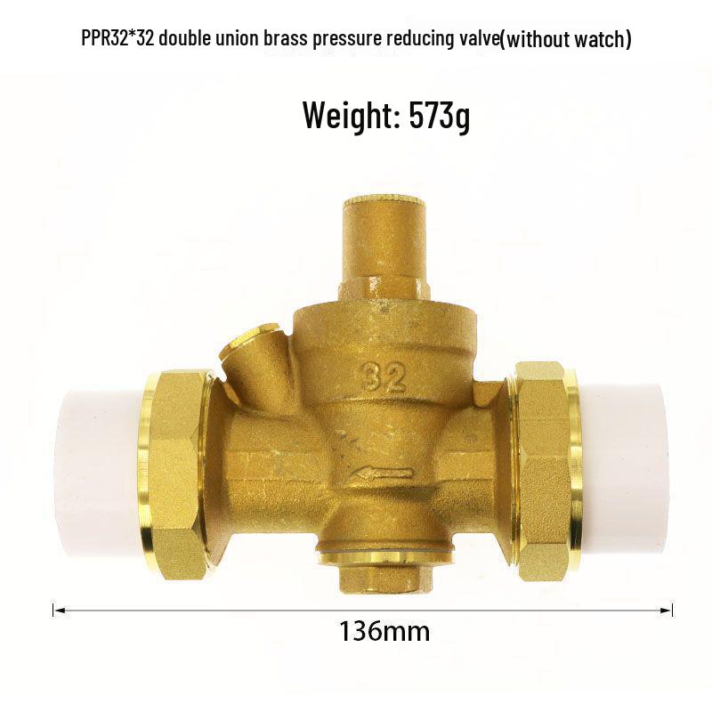 DN15 Регулируемый 4-точечный бытовой редукционный клапан давления воды для нагревателей и очистителей, диапазон давления 65-25