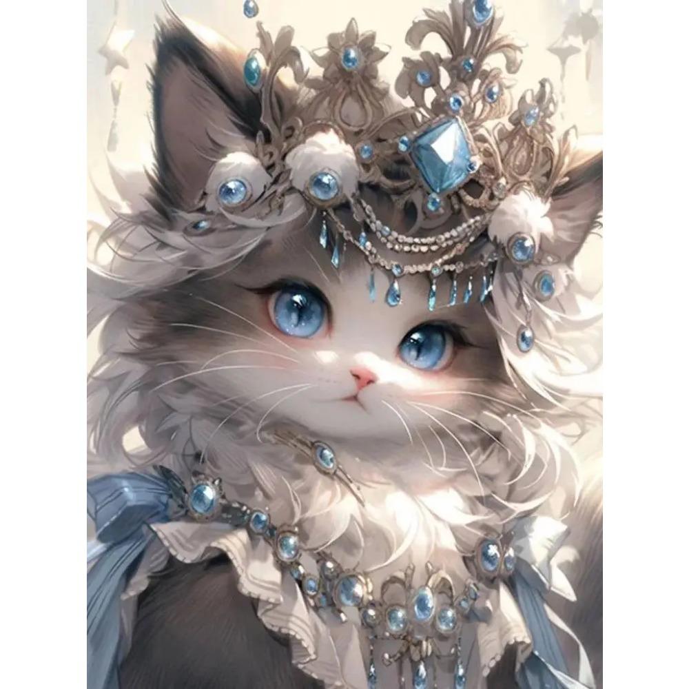 DIY Full Round Diamond Painting Cross Stitch 3D Cute Kitten Animal Scene Home Decorative Art Diamond Painting 5d Diamond Art Painting