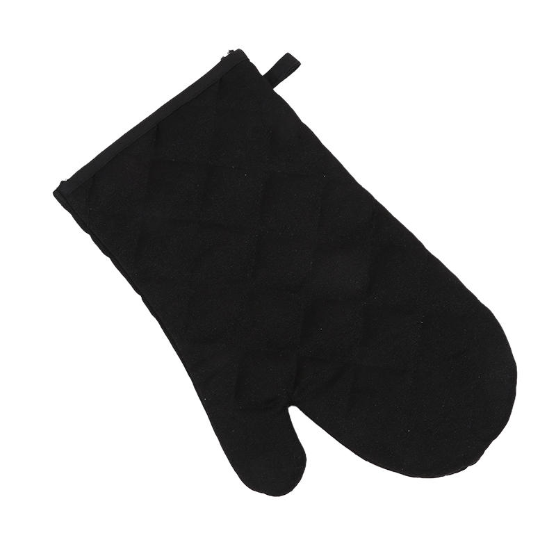 1PC Heat Resistant Oven Mitts Kitchen Gloves Microwave Safe Long Anti Scalding Cloth Mittens For Cooking Baking Solid Color Protective Gear