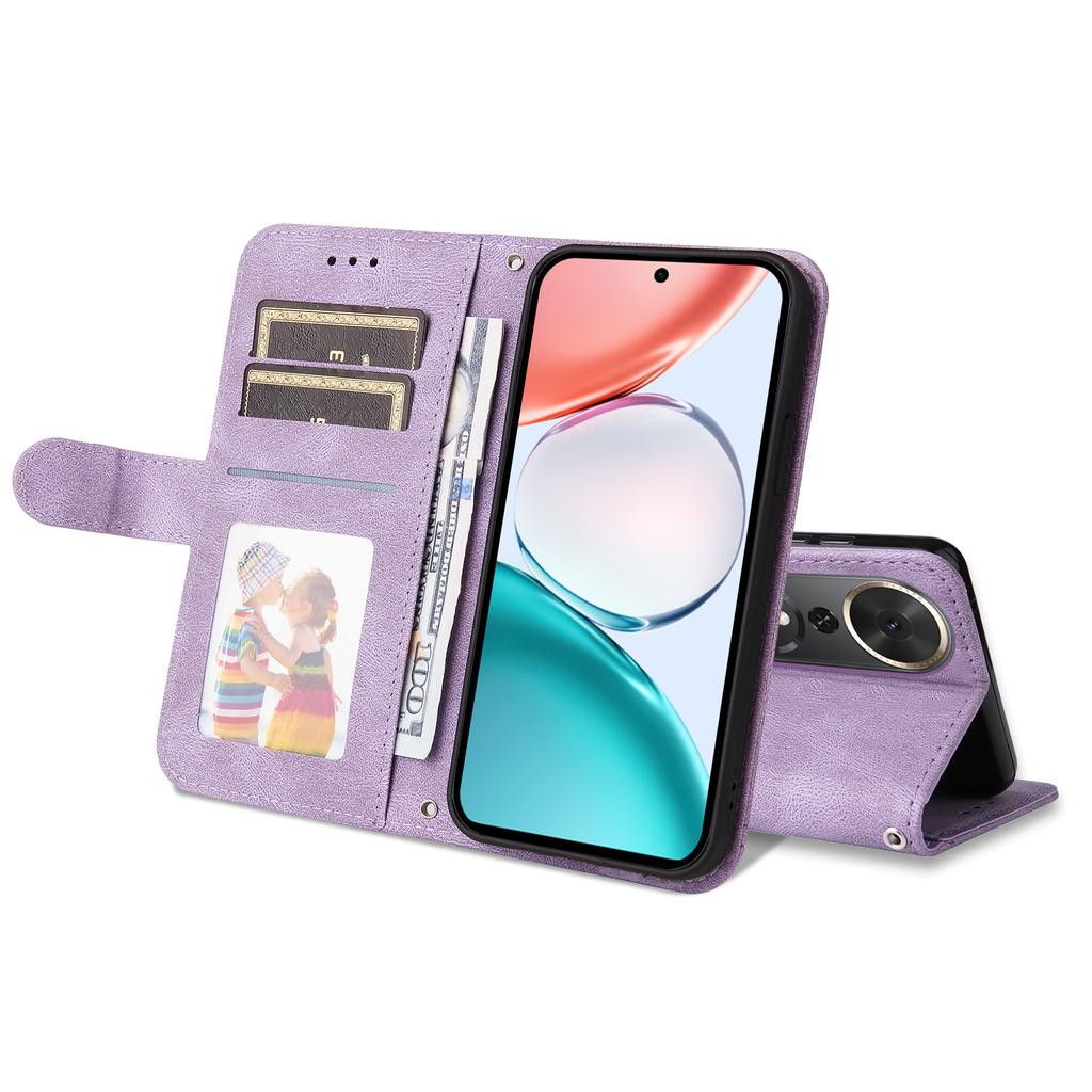 For Honor Play 70 Plus 5G Leather Wallet Cases Skin Touch Phone Cover Stand with Strap