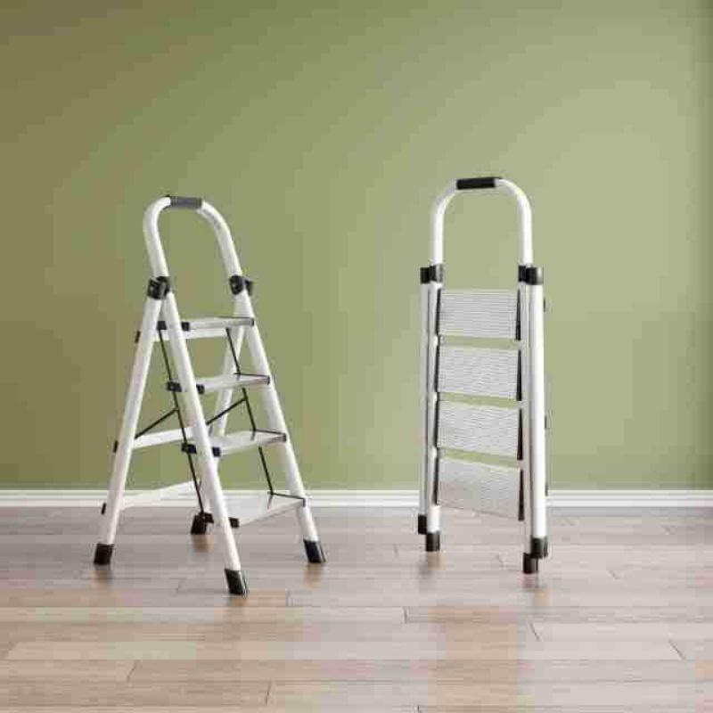Indoor zigzag ladder, folding ladder, aluminum alloy pedals, mobile staircase, portable storage, multifunctional step ladder