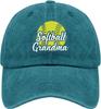 Softball Grandma Baseball Cap Washed Denim Adjustable Casual Hat for Adult Women