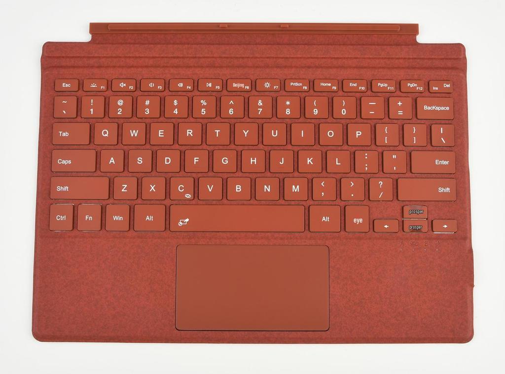 Surface Pro Bluetooth Keyboard Case with Seven-Color Backlit Magnetic Design