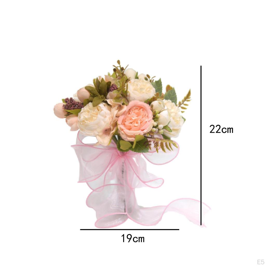 Свадебный букет невесты, искусственные цветы, элегантный искусственный романтический плед