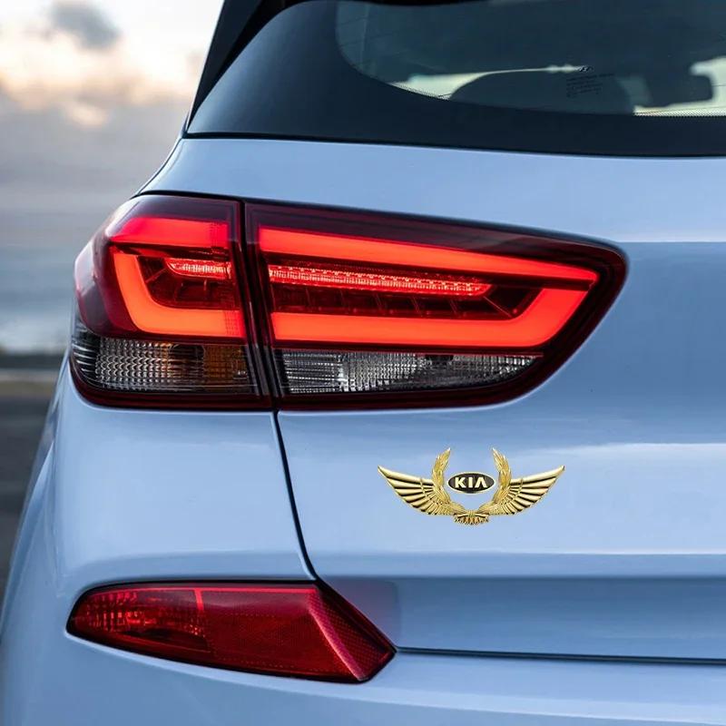 AIK1 For KIA  Soul RIO Seltos Optima Sportage K3 K5 Ceed Niro Cerato 3D Metal Car Decor Body Wing Stickers Emblem Decal Accessories
