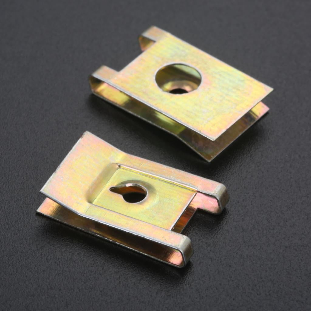 20 шт. бронзового тона, пружинная металлическая дверная панель автомобиля, шпиль, винт U-образного типа, зажимы