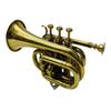 Музыкальная польская латунная труба Pocket Bugle Horn 3 Valve Мундштук Best for Gift