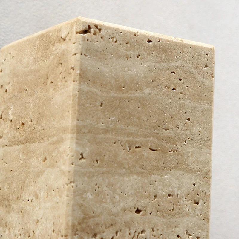 Желтый травертин в японском стиле в стиле ваби-саби, прикроватная лампа для спальни, гостиная, вилла, внутренний двор, балкон, фоновая люстра