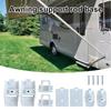 2Set Plastic Awning Leg Bracket With Fitting Kits For Fiamma F45s F80s F65 Awning 98655-176