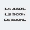 3D Chrome Glossy Black ABS Letters LS350 LS400 LS460 LS460L LS500 LS500h HYBRID Emblem For Lexus Car Trunk Logo Badge Sticker