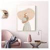 Терракотовый минималистичный рисунок, художественная живопись, абстрактный женский портрет, постер, холст, принт, домашний декор, декор в стиле бохо, настенный декор над кроватью, искусство