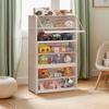 7 Tiers Storage Containers Bin with Clear Flip Door Shoe Storage Shelf Cabinet  Storage Cabinet for Bags  Books Clothes