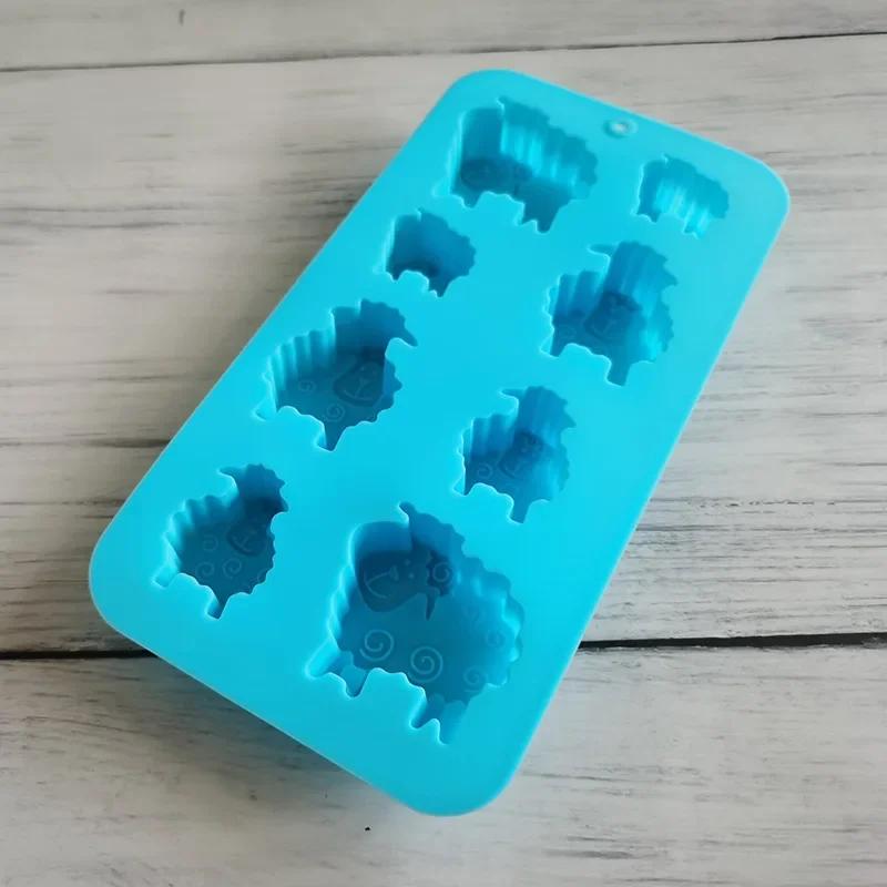 8 отверстий EID Mubarak Ramadan Animal Sheep Chocolate Form Силиконовая форма для конфет, печенья, желе, пудинга, кубиков льда, кондитерских изделий, инструментов для выпечки