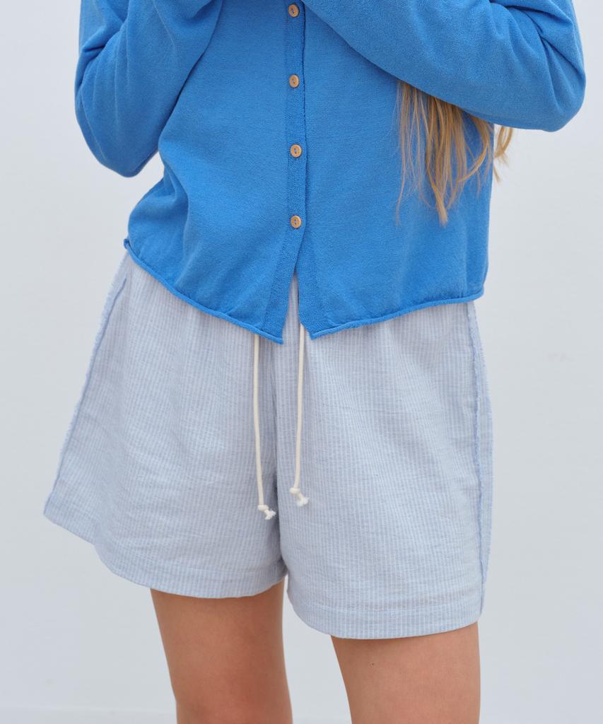 BENSIMON Полосатые хлопковые шорты - Воздушно-голубые