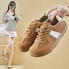 2024 Autumn White Shoes New Korean Version Ins Female Students Thick Bottom Heightening Sports Shoes Casual Shoes