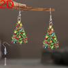 2D Flat Christmas Elegant and Charming Acrylic Pendant Earrings for Women, Lightweight Durable Design – Perfect Gift Versatile Jewelry for Daily Wear