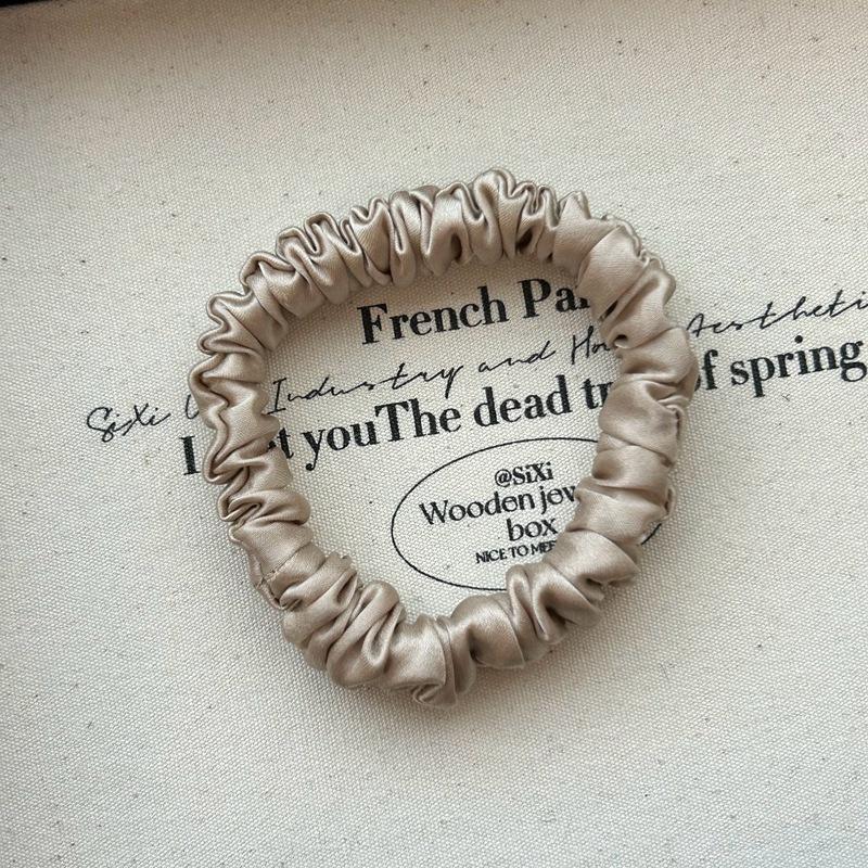 100% Чистые шелковые резинки для волос из тутового шелка для женщин Эластичные шелковые резинки для волос Веревка для волос хвостик для девочек Черные резинки для волос Аксессуары